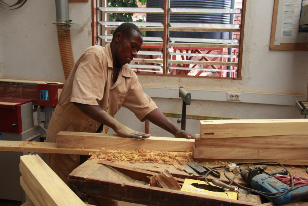 A carpenter at work